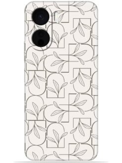 Floral line art Soft Mobile Cover for Vivo T2X (5G)