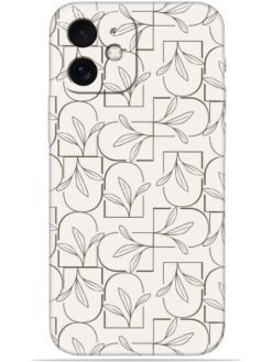 Floral line art Soft Mobile Cover for Apple Iphone 12