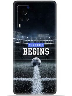 Football vectory begins Soft Silicone Mobile Case for Vivo X60
