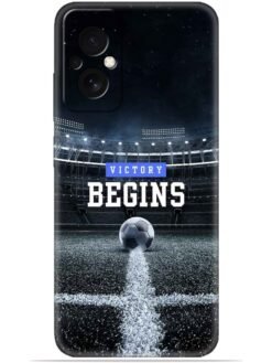 Football vectory begins Soft Silicone Mobile Case for Poco M4 (5G)
