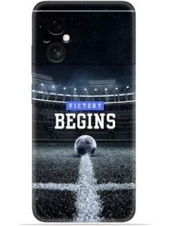Football vectory begins Soft Mobile Cover for Poco M4 (5G)