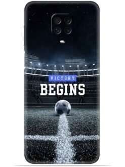 Football vectory begins Soft Mobile Cover for Xiaomi Redmi Note 9 Pro Max