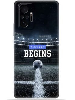 Football vectory begins Soft Mobile Cover for Xiaomi Redmi Note 10 Pro