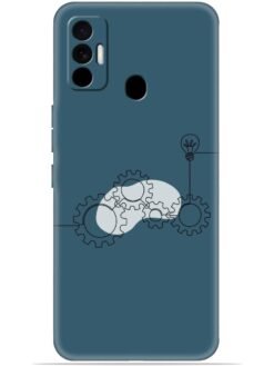 Gears design Soft Silicone Mobile Case for Tecno Spark 7