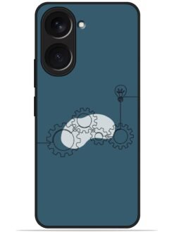 Gears design Glossy Metal TPU Phone Cover for Vivo Y18/Y18E/Y18i/Y18T