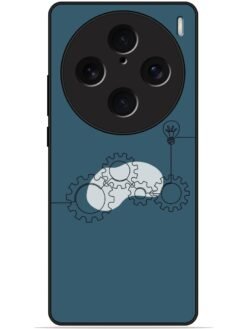 Gears design Glossy Metal TPU Phone Cover for Vivo X100 Pro (5G)