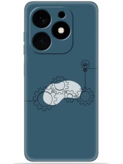 Gears design Soft Mobile Cover for Tecno Spark 20/20C