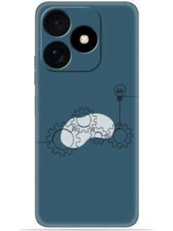 Gears design Soft Mobile Cover for Tecno Spark 10/10C (4G)