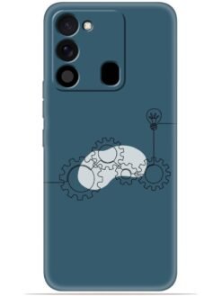 Gears design Soft Mobile Cover for Tecno Spark 9