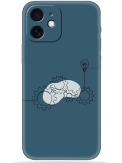 Gears design Soft Mobile Cover for Apple Iphone 12