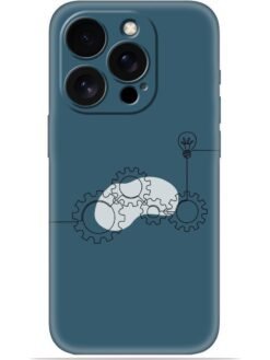 Gears design Soft Mobile Cover for Apple Iphone 15 Pro