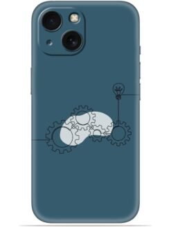 Gears design Soft Mobile Cover for Apple Iphone 15
