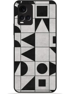 Geometric art Glossy Metal TPU Phone Cover for Vivo Y33S/Y33T