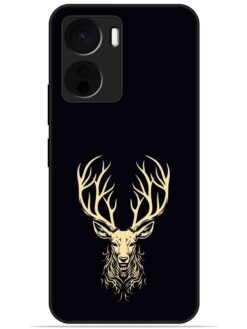 Gold deer logo Glossy Metal TPU Phone Cover for Vivo Y16