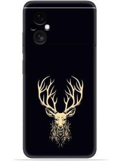 Gold deer logo Soft Mobile Cover for Poco M4 (5G)