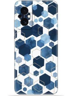 Hexagon design Soft Silicone Mobile Case for Poco M4 (5G)