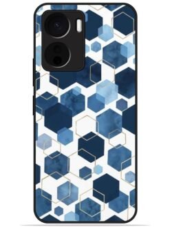 Hexagon design Glossy Metal TPU Phone Cover for Vivo Y16