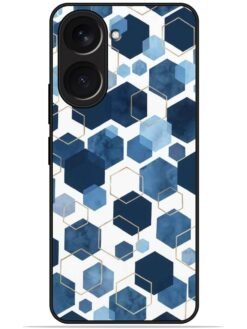 Hexagon design Glossy Metal TPU Phone Cover for Vivo Y18/Y18E/Y18i/Y18T
