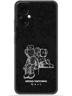 KAWS black design Soft Silicone Mobile Case for Poco M4 (5G)