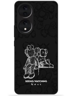 KAWS black design Glossy Metal TPU Phone Cover for Vivo Y100 (5G)/Y100A (5G)