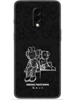 KAWS black design Soft Mobile Cover for Oneplus 7
