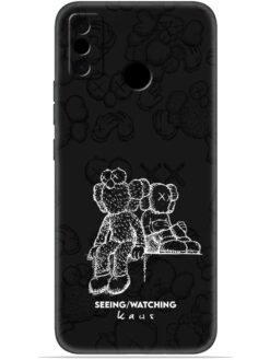 KAWS black design Soft Mobile Cover for Tecno Spark Go (2020)