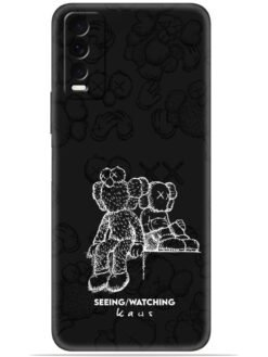 KAWS black design Soft Mobile Cover for Vivo Y20/Y20i/Y20s/Y20A/Y20G/Y20T
