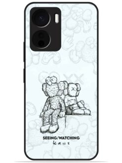 KAWS white design Glossy Metal TPU Phone Cover for Vivo Y16