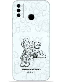 KAWS white design Soft Mobile Cover for Tecno Spark Go (2020)