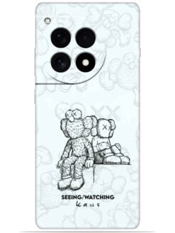 KAWS white design Soft Mobile Cover for Oneplus 12R (5G)