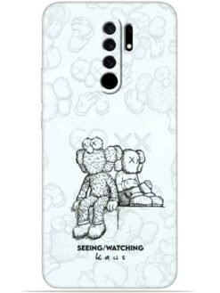 KAWS white design Soft Mobile Cover for Xiaomi Redmi 9 Prime