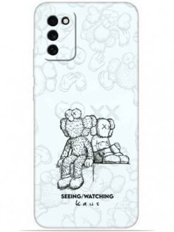 KAWS white design Soft Mobile Cover for Samsung Galaxy M02S