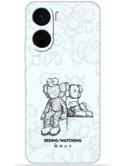 KAWS white design Soft Mobile Cover for Vivo Y16