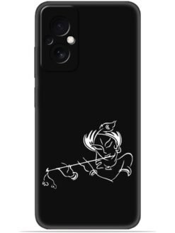 Krishna flute design Soft Silicone Mobile Case for Poco M4 (5G)