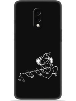 Krishna flute design Soft Mobile Cover for Oneplus 7