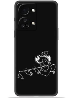 Krishna flute design Soft Mobile Cover for Oneplus Nord 2T (5G)