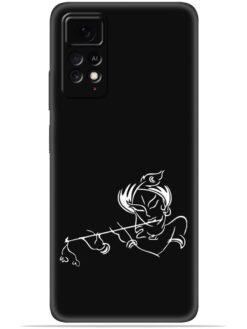 Krishna flute design Soft Mobile Cover for Xiaomi Redmi Note 11