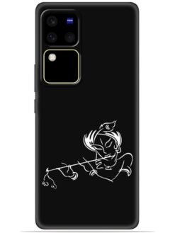Krishna flute design Soft Mobile Cover for Vivo V30 Pro (5G)