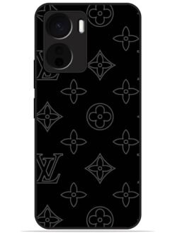 LV logo Glossy Metal TPU Phone Cover for Vivo Y16