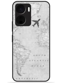 Maps aesthetic Glossy Metal TPU Phone Cover for Vivo Y16
