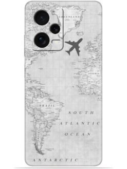 Maps aesthetic Soft Mobile Cover for Xiaomi Redmi Note 12 (5G)