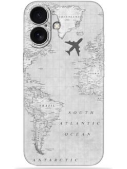 Maps aesthetic Soft Mobile Cover for Apple Iphone 16 Plus