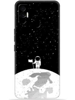 Moon astronaut Soft Silicone Mobile Case for Tecno Spark 7
