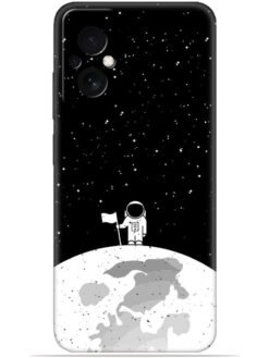 Moon astronaut Soft Silicone Mobile Case for Poco M4 (5G)