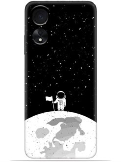 Moon astronaut Soft Silicone Mobile Case for Oppo A17