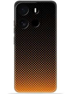 Orange halftone Soft Mobile Cover for Tecno Pop 7 Pro