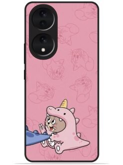 Pink cartoon Glossy Metal TPU Phone Cover for Vivo Y100 (5G)/Y100A (5G)