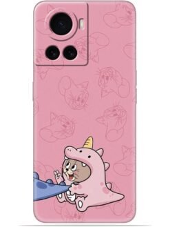 Pink cartoon Soft Mobile Cover for Oneplus 10R (5G)