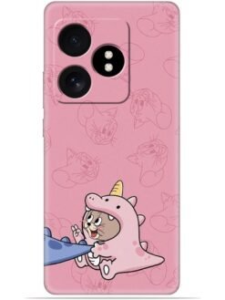 Pink cartoon Soft Mobile Cover for Realme Gt 6T (5G)