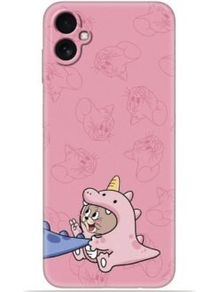Pink cartoon Soft Mobile Cover for Samsung Galaxy F04